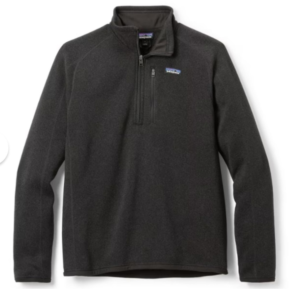 MENS PATAGONIA BETTER SWEATER 1/4 ZIP PULLOVER IN BLACK